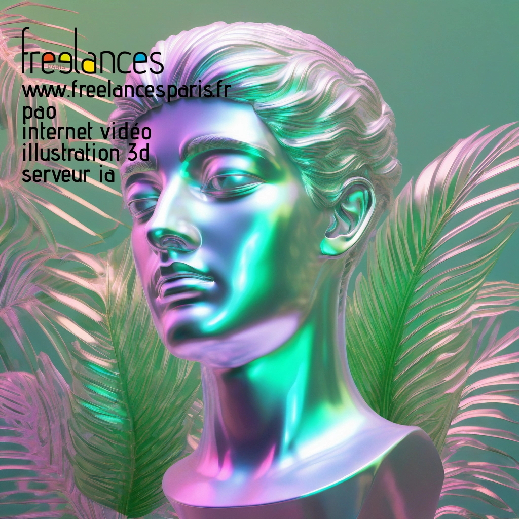 Pao mise en page internet vidéo illustration 3d serveur IA générative AI freelance paris studio de création magazines uawht4z0